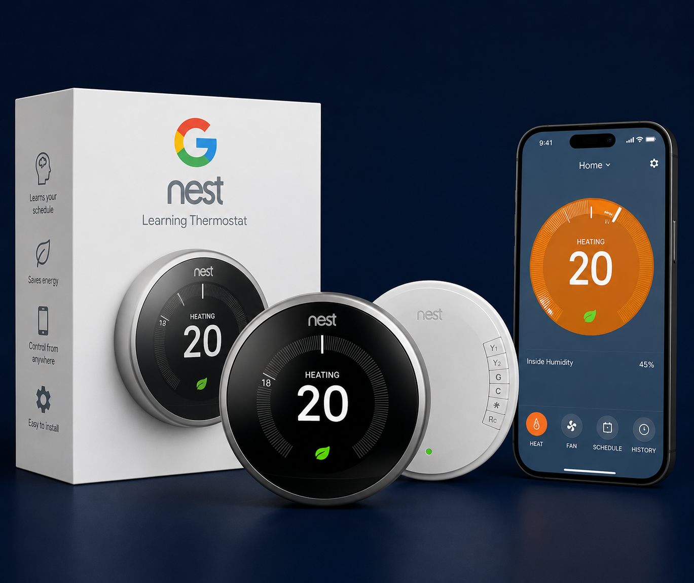 Google Nest Learning Thermostat for UK smart heating control