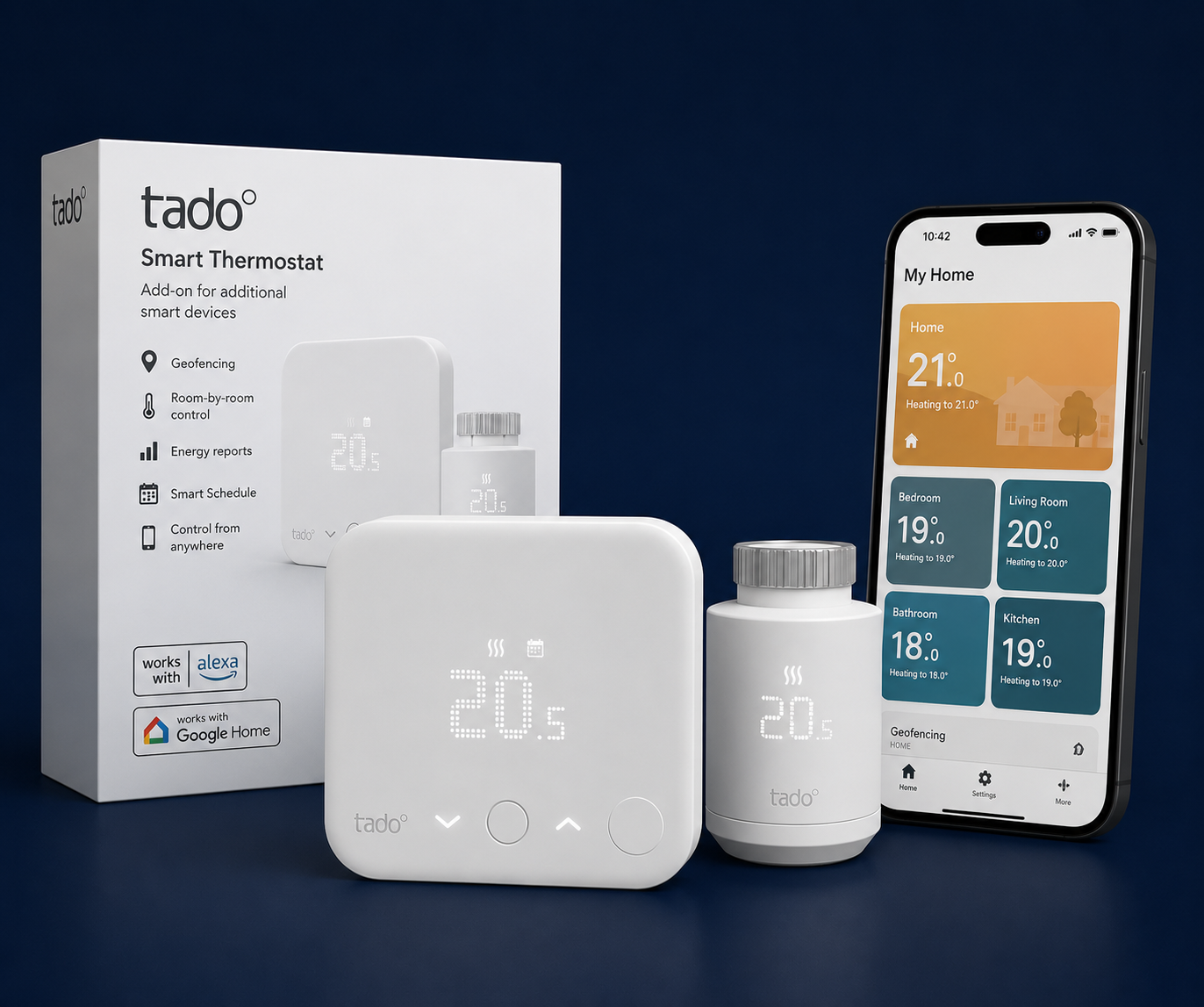 tado Smart Thermostat for UK homes with geofencing and energy reports