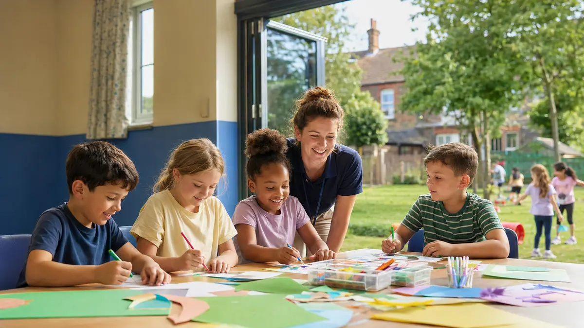 Children attending a registered summer holiday club